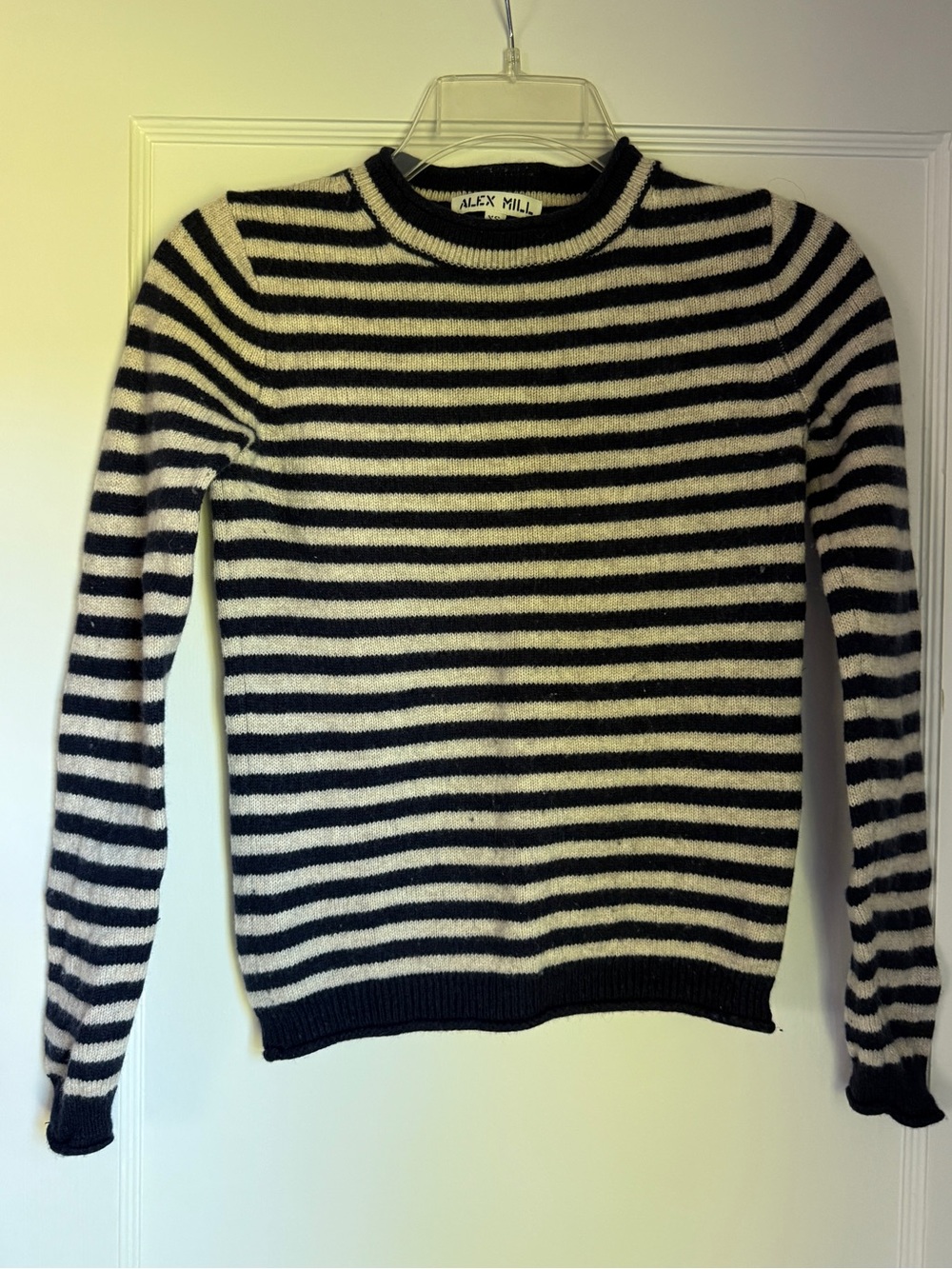Alex Mill Striped Knit Sweater in Black and Cream